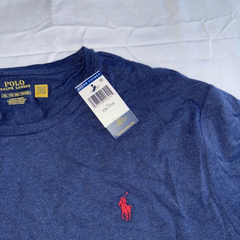 NWT Polo Ralph Lauren T-Shirt Mens 2XL Navy Red Pony